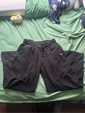 Black Sweatpants with Drawstring Waist